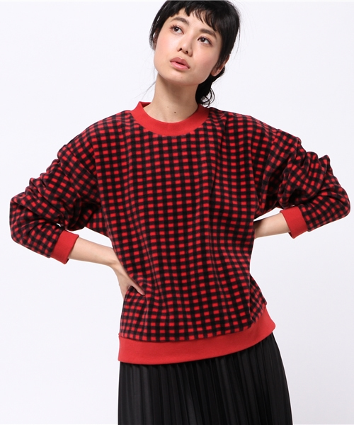 OUTLET(アウトレット)の「【goocy】チェックボアPO(Tシャツ/カットソー・レディース・オフホワイト/レッド・FREE)」の2枚目の写真