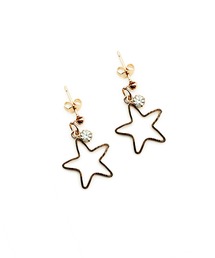 CARROLL キャロル クリアストーン&ドロップラウンドネススターデザインピアス
