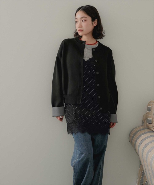 miette(ミエット)の「レース付きキャミソールミニ丈ワンピース(ワンピース・レディース・ブラック/ブラウン/オフホワイト/ネイビー・FREE)」の17枚目の写真