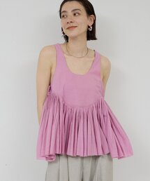 ⛵ガリャルダガランテ　シードレス　ピンク　GALLARDAGALANTE 美品♡コラージュガリャルダガランテ シャドーストライプシアーシャツ