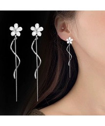 フラワータッセルピアス【金属アレルギー対応】