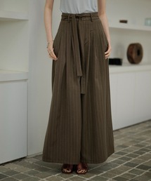 tuck stripe wide pants /タックストライプワイドパンツ
