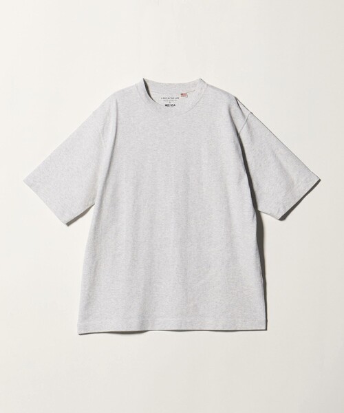A DAY IN THE LIFE UNITED ARROWS(アデイインザライフユナイテッドアローズ)の「USAコットン ヘビーウェイト リラックス カットソー<A DAY IN THE LIFE>(Tシャツ/カットソー・メンズ・オリーブ/ホワイト/ライトグレー/ネイビー・M/XL/L)」の2枚目の写真