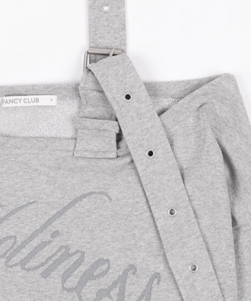 FANCY CLUB(ファンシークラブ)の「【FANCY CLUB】ONE-SHOULDER BUCKLE SWEATSHIRT / 【ファンシークラブ】ワンショルダーバックルスウェットシャツ(スウェット・レディース・ブラック/グレー・ONE SIZE)」の21枚目の写真