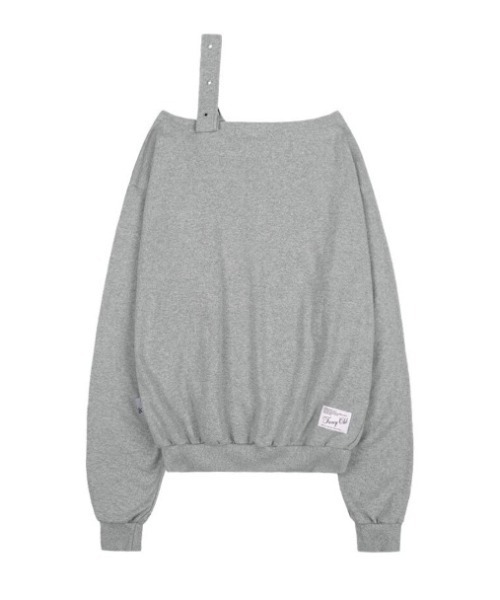 FANCY CLUB(ファンシークラブ)の「【FANCY CLUB】ONE-SHOULDER BUCKLE SWEATSHIRT / 【ファンシークラブ】ワンショルダーバックルスウェットシャツ(スウェット・レディース・ブラック/グレー・ONE SIZE)」の20枚目の写真