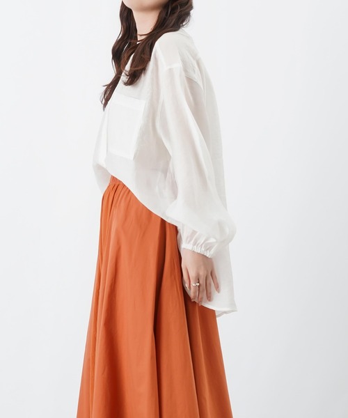 LC/LLL シアーワイドシャツチュニック/シアーチュニックシャツ（シャツ