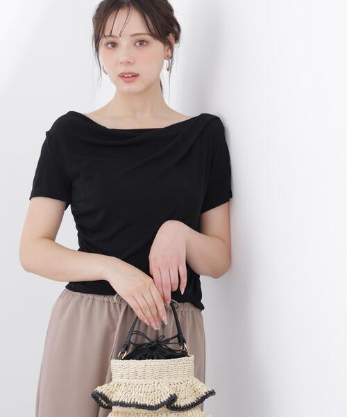 PROPORTION BODY DRESSING(プロポーションボディドレッシング)の「<a>アシメドレーププルオーバー / 1216169404(Tシャツ/カットソー・レディース・ブルー/ブラック/ホワイト・FREE)」の3枚目の写真