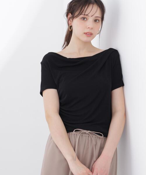 PROPORTION BODY DRESSING(プロポーションボディドレッシング)の「<a>アシメドレーププルオーバー / 1216169404(Tシャツ/カットソー・レディース・ブルー/ブラック/ホワイト・FREE)」の5枚目の写真