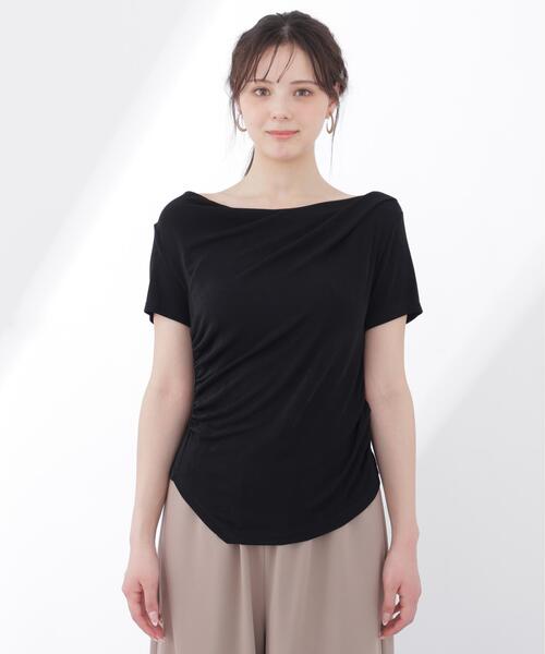 PROPORTION BODY DRESSING(プロポーションボディドレッシング)の「<a>アシメドレーププルオーバー / 1216169404(Tシャツ/カットソー・レディース・ブルー/ブラック/ホワイト・FREE)」の9枚目の写真