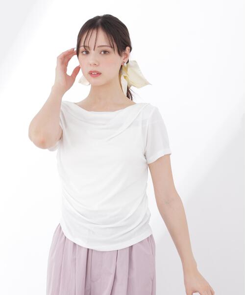PROPORTION BODY DRESSING(プロポーションボディドレッシング)の「<a>アシメドレーププルオーバー / 1216169404(Tシャツ/カットソー・レディース・ブルー/ブラック/ホワイト・FREE)」の16枚目の写真