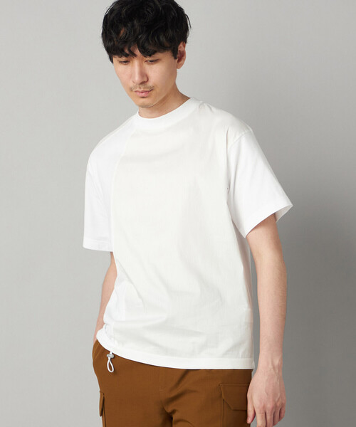 COMME CA MEN(コムサメン)の「【接触冷感】スピンドル Tシャツ(Tシャツ/カットソー・メンズ・カーキ/ホワイト・M/L)」の1枚目の写真