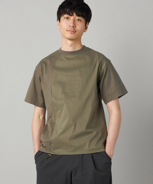 COMME CA MEN(コムサメン)の「【接触冷感】スピンドル Tシャツ(Tシャツ/カットソー・メンズ・カーキ/ホワイト・M/L)」の2枚目の写真