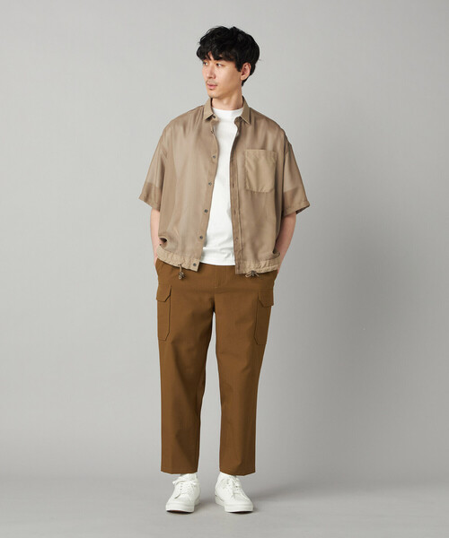 COMME CA MEN(コムサメン)の「【接触冷感】スピンドル Tシャツ(Tシャツ/カットソー・メンズ・カーキ/ホワイト・M/L)」の3枚目の写真