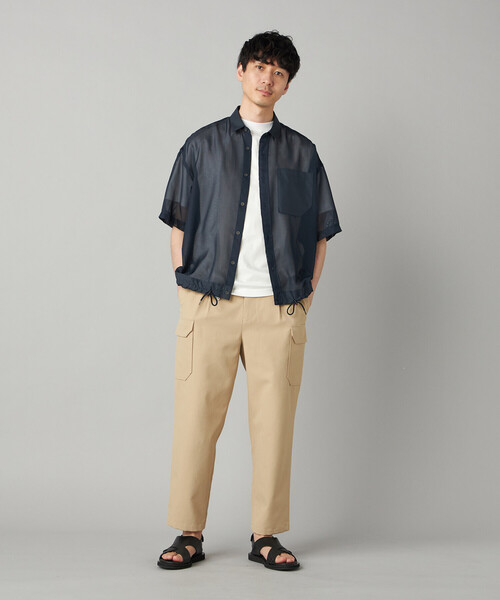 COMME CA MEN(コムサメン)の「【接触冷感】スピンドル Tシャツ(Tシャツ/カットソー・メンズ・カーキ/ホワイト・M/L)」の6枚目の写真
