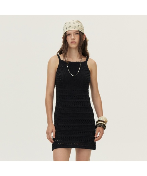 セール】Crochet Mini Dress, Black（ワンピース）｜KUME（クメ）の