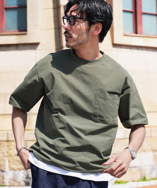 jiggys shop(ジギーズショップ)の「速乾 アクティブモバイル ドローコード ポケット付き Tシャツ(Tシャツ/カットソー・メンズ・カーキ/チャコールグレー/ブラック/ネイビー・X-LARGE/LARGE/MEDIUM)」の4枚目の写真