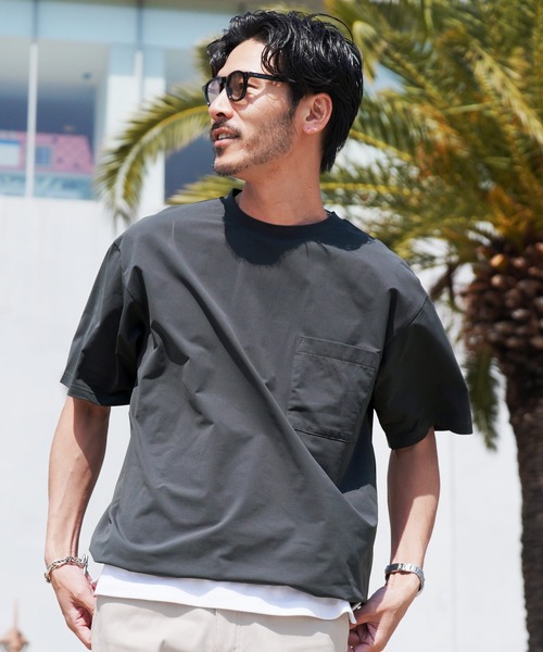 jiggys shop(ジギーズショップ)の「速乾 アクティブモバイル ドローコード ポケット付き Tシャツ(Tシャツ/カットソー・メンズ・カーキ/チャコールグレー/ブラック/ネイビー・X-LARGE/LARGE/MEDIUM)」の3枚目の写真