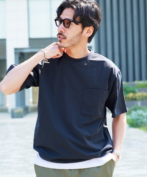 jiggys shop(ジギーズショップ)の「速乾 アクティブモバイル ドローコード ポケット付き Tシャツ(Tシャツ/カットソー・メンズ・カーキ/チャコールグレー/ブラック/ネイビー・X-LARGE/LARGE/MEDIUM)」の13枚目の写真
