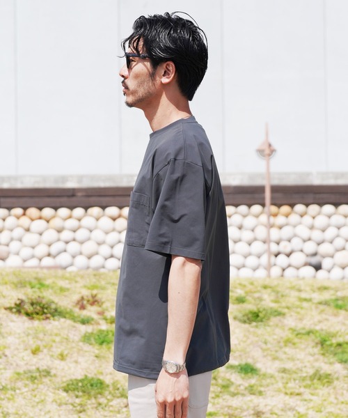 jiggys shop(ジギーズショップ)の「速乾 アクティブモバイル ドローコード ポケット付き Tシャツ(Tシャツ/カットソー・メンズ・カーキ/チャコールグレー/ブラック/ネイビー・X-LARGE/LARGE/MEDIUM)」の9枚目の写真