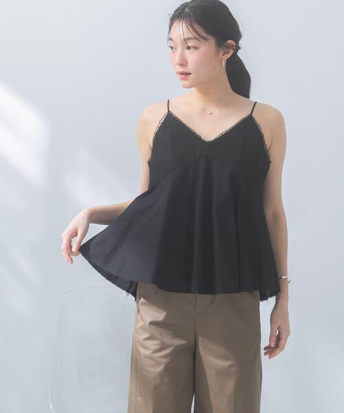 URBAN RESEARCH ROSSO WOMEN(アーバンリサーチ ロッソ)の「リネン混レイヤードレースキャミソール(キャミソール・レディース・ホワイト/ブラック・FREE)」の13枚目の写真
