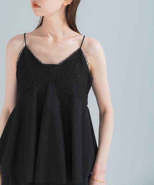 URBAN RESEARCH ROSSO WOMEN(アーバンリサーチ ロッソ)の「リネン混レイヤードレースキャミソール(キャミソール・レディース・ホワイト/ブラック・FREE)」の18枚目の写真