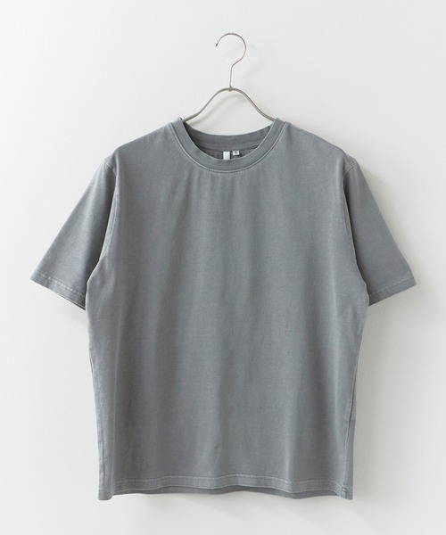 ROOPTOKYO（ループトウキョウ）の「ピグメントエクストラタッチコットンクルーネックTシャツ 半袖Tシャツ 2026年春夏（Tシャツ/カットソー・メンズ・ブラック/グレー・S/M/L）」の2枚目の写真