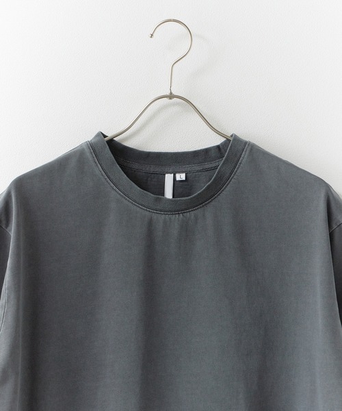 ROOPTOKYO（ループトウキョウ）の「ピグメントエクストラタッチコットンクルーネックTシャツ 半袖Tシャツ 2026年春夏（Tシャツ/カットソー・メンズ・ブラック/グレー・S/M/L）」の3枚目の写真