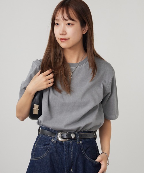 ROOPTOKYO(ループトウキョウ)の「ピグメントエクストラタッチコットンクルーネックTシャツ 半袖Tシャツ 秋 秋服 2026年秋冬(Tシャツ/カットソー・メンズ・ブラック/グレー・S/M/L)」の16枚目の写真