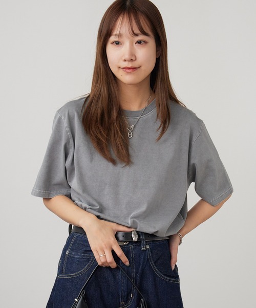 ROOPTOKYO(ループトウキョウ)の「ピグメントエクストラタッチコットンクルーネックTシャツ 半袖Tシャツ 秋 秋服 2026年秋冬(Tシャツ/カットソー・メンズ・ブラック/グレー・S/M/L)」の18枚目の写真