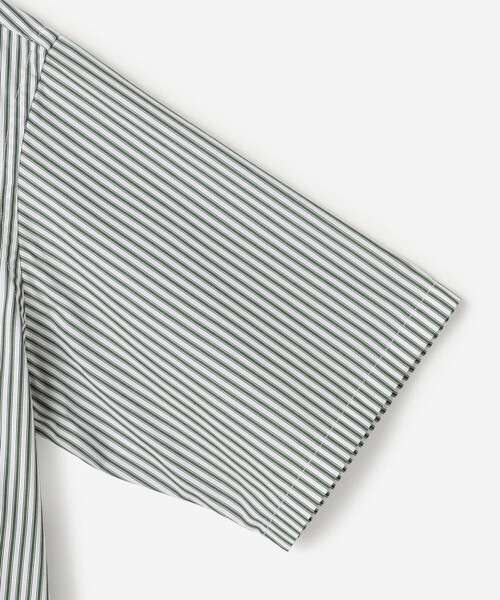 GYMPHLEX(ジムフレックス)の「Gymphlex | ショート ボタンダウン半袖シャツ STRIPE WOMEN(シャツ/ブラウス・レディース・グリーン系その他・14)」の5枚目の写真