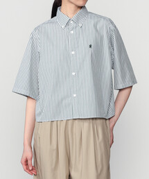 GYMPHLEX | Gymphlex | ショート ボタンダウン半袖シャツ STRIPE WOMEN(シャツ/ブラウス)