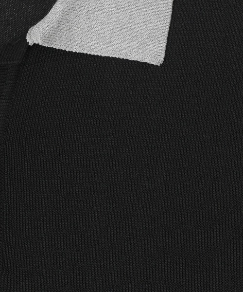 RAGEBLUE(レイジブルー)の「Bi-collar Knit Polo Shirt / バイカラーニットポロシャツ(ポロシャツ・メンズ・グレー/ベージュ/ブラック・MEDIUM/LARGE)」の8枚目の写真