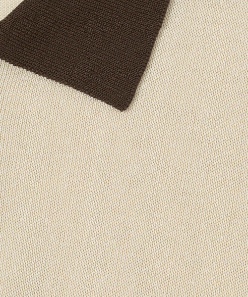 RAGEBLUE(レイジブルー)の「Bi-collar Knit Polo Shirt / バイカラーニットポロシャツ(ポロシャツ・メンズ・グレー/ベージュ/ブラック・MEDIUM/LARGE)」の10枚目の写真