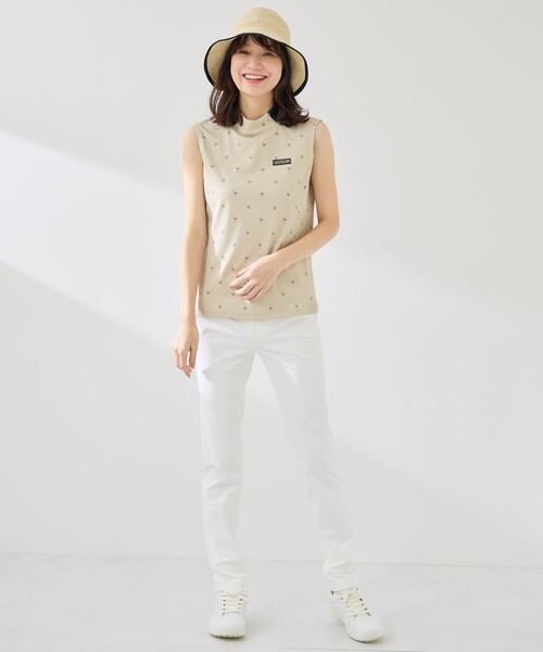 JUN&ROPE'(ジュンアンドロペ)の「小紋総柄プリントノースリーブプルオーバー/UV・接触冷感(Tシャツ/カットソー・レディース・ブラック/ベージュ/ホワイト・S/M/L)」の22枚目の写真