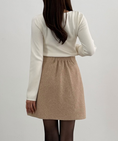 CENEA(セネア)の「ウールライクラメミニスカート(スカート・レディース・ブラウン/ブラック/ベージュ・LARGE/MEDIUM/SMALL)」の12枚目の写真
