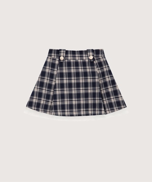 LA POMME petit(ラポミ・プチ)の「Lace Collar Plaid Jacket Set Up(セットアップ・レディース・ネイビー/ブラック・SMALL/MEDIUM)」の6枚目の写真