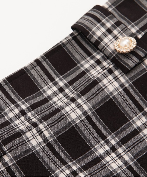 LA POMME petit(ラポミ・プチ)の「Lace Collar Plaid Jacket Set Up(セットアップ・レディース・ネイビー/ブラック・SMALL/MEDIUM)」の8枚目の写真