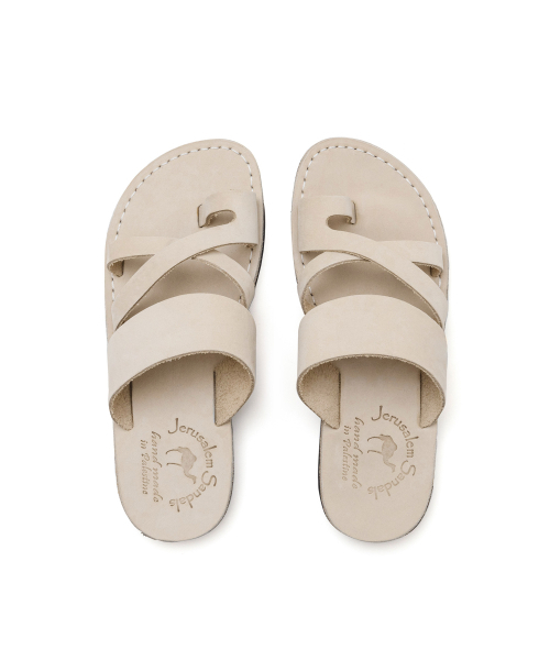 JERUSALEM SANDALS(エルサレム サンダル)の「8NN ザ グッド シェパード-ホワイトヌバック (ザ グッド シェパード ヌバック)(サンダル・レディース・ホワイト・28cm/27cm/26cm/25cm/24.5cm/24cm/23.5cm/23cm)」の2枚目の写真