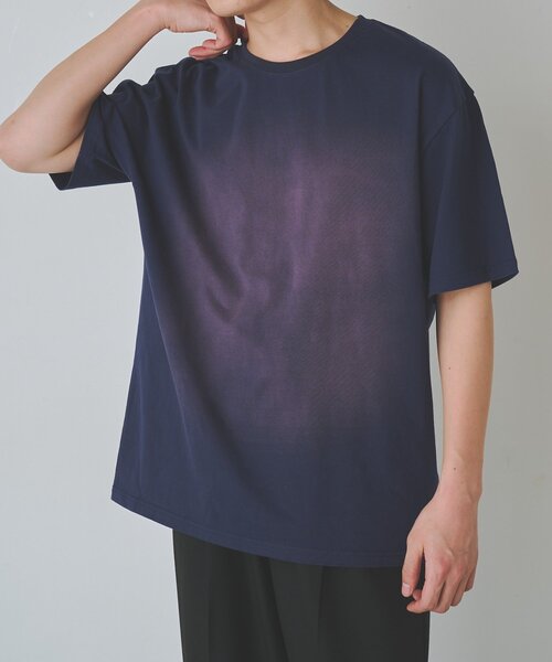 COLONY 2139(コロニートゥーワンスリーナイン)の「フロントスプレーTシャツ(Tシャツ/カットソー・メンズ・ネイビー/レッド/サックスブルー/ブラック・LARGE/MEDIUM)」の15枚目の写真