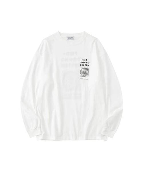 POET MEETS DUBWISE(ポエットミーツダブワイズ)の「POET MEETS DUBWISE/ポエトミーツダブワイズ PMD+SOUND SYSTEM L/S T-Shirt(Tシャツ/カットソー・メンズ・ホワイト/グレー・XL/M/L)」の2枚目の写真