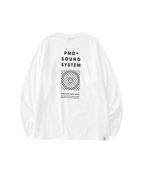 POET MEETS DUBWISE(ポエットミーツダブワイズ)の「POET MEETS DUBWISE/ポエトミーツダブワイズ PMD+SOUND SYSTEM L/S T-Shirt(Tシャツ/カットソー・メンズ・ホワイト/グレー・XL/M/L)」の3枚目の写真