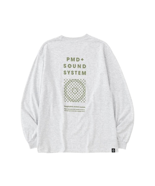 POET MEETS DUBWISE(ポエットミーツダブワイズ)の「POET MEETS DUBWISE/ポエトミーツダブワイズ PMD+SOUND SYSTEM L/S T-Shirt(Tシャツ/カットソー・メンズ・ホワイト/グレー・XL/M/L)」の4枚目の写真