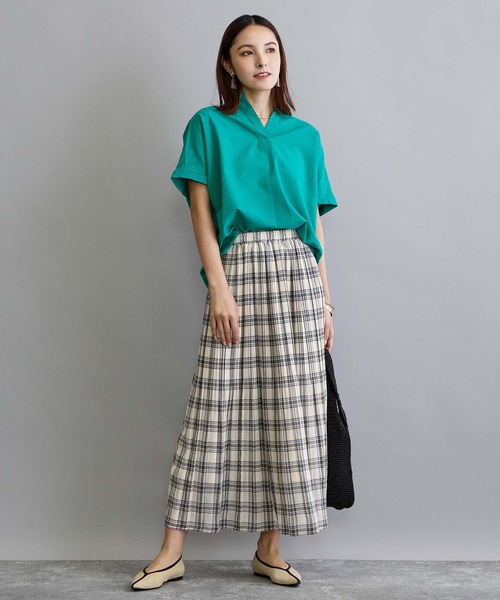 NICOLE white(ニコルホワイト)の「リネン混レギュラーシャツ(シャツ/ブラウス・レディース・ブラック/ブラウン/グリーン/ピンク/オフホワイト・FREE)」の17枚目の写真