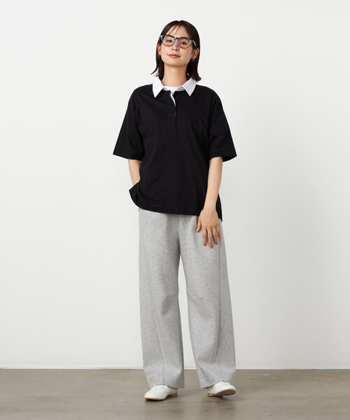 COMME CA ISM(コムサイズム)の「ラガーシャツ(Tシャツ/カットソー・レディース・ネイビー/グレー/ブラック・FREE)」の8枚目の写真