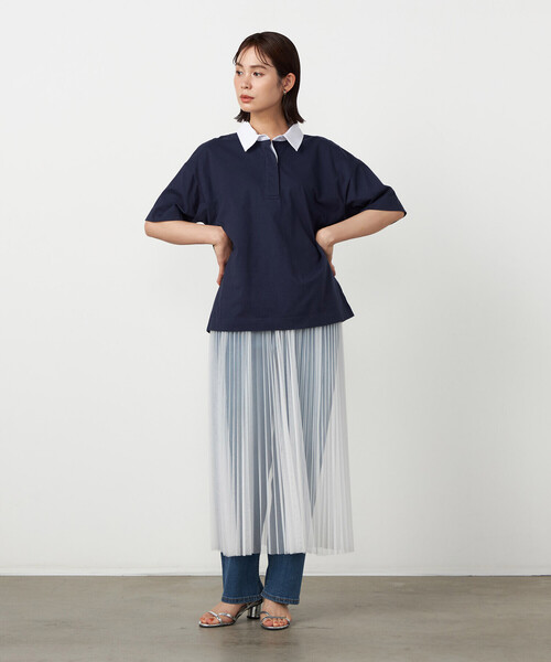 COMME CA ISM(コムサイズム)の「ラガーシャツ(Tシャツ/カットソー・レディース・ネイビー/グレー/ブラック・FREE)」の13枚目の写真
