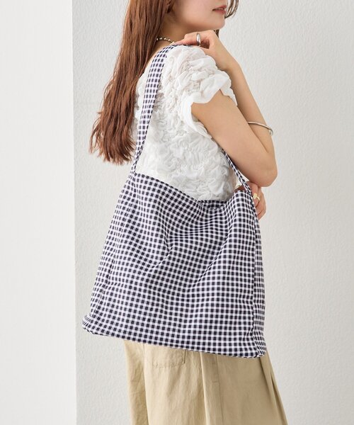 mystic(ミスティック)の「ギンガムチェックトートBAG(トートバッグ・レディース・ブラック・ONE SIZE)」の13枚目の写真