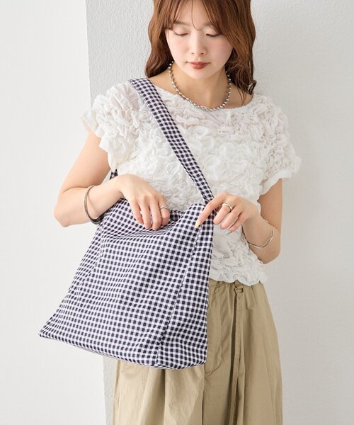 mystic(ミスティック)の「ギンガムチェックトートBAG(トートバッグ・レディース・ブラック・ONE SIZE)」の14枚目の写真