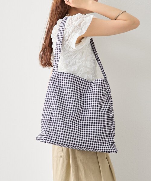 mystic(ミスティック)の「ギンガムチェックトートBAG(トートバッグ・レディース・ブラック・ONE SIZE)」の16枚目の写真