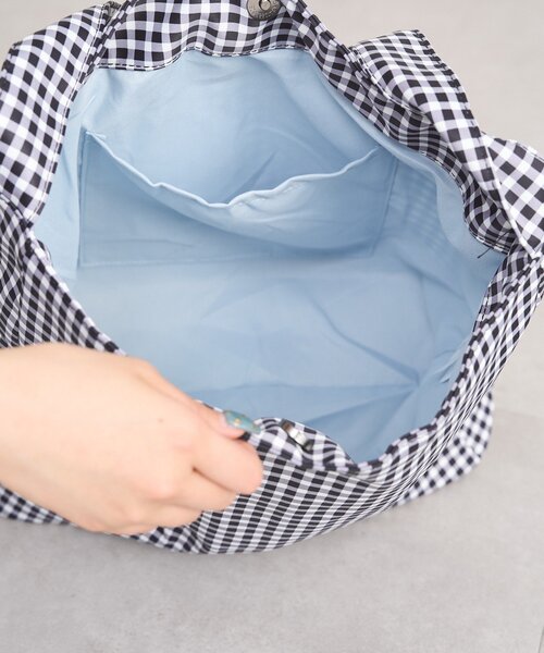 mystic(ミスティック)の「ギンガムチェックトートBAG(トートバッグ・レディース・ブラック・ONE SIZE)」の4枚目の写真