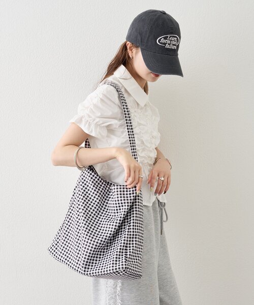 mystic(ミスティック)の「ギンガムチェックトートBAG(トートバッグ・レディース・ブラック・ONE SIZE)」の7枚目の写真